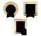 Classic Gold 1920s Mini Frame Set/Set of 3/2.5x2.5 & 2.5x3.5 In | For Tabletop Display | Perfect for Home Decor, Wedding, Graduation, Or Milestone Photos